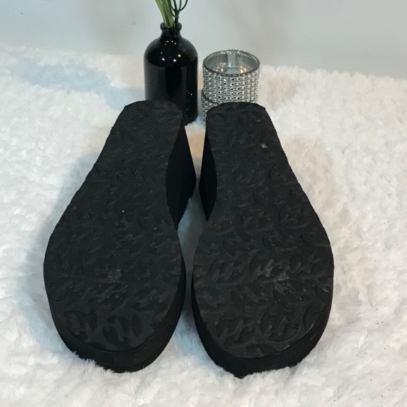 ⭐️Host Pick Twice‼️⭐️ Billabong Women’s Black Wedge Thong Sandals With Platform - Picture 3 of 11